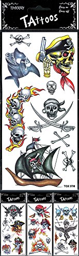 Preisvergleich Produktbild Piraten-Tattoo, 6 sortiert
