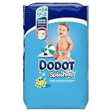  Dodot Splashers Pañales Bañadores Desechables - Paquete de 12 pañales, Talla 3