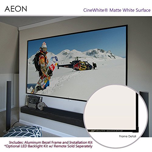 Elite Screens Aeon Series, Sleek EDGE FREE Tensioned Fixed Frame Projection/Projector Screen, 120-inch Diag. 16:9, AR120WH2 - Image 4