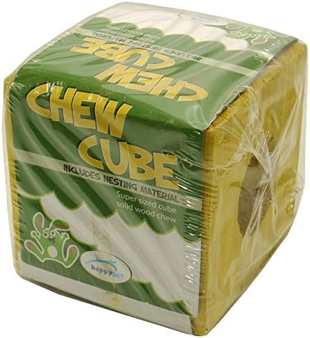 Happy Pet Products Wooden Chew Cube (One Size) (Yellow)