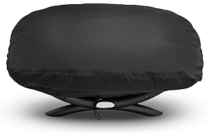 Onlyfire BBQ griglia a gas di Copertura per Barbecue per Weber Baby Q, Q100 Q120 e Q1000 gas griglie, nero