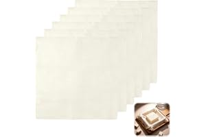 6 stycken 50 x 50 cm ostduk av bomull, filterduk, återanvändbar ostduk och dumpling duk, vävda dukar för degförberedelse, pas