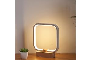 ANLAIBO LED Wood Table Lamp, 3-Color Temperature Bedside Lamp,Bedroom Bedside Night Light, Dimmable Led Lighting, Small Table Lamps for Living Room OfficeCreative Home Decor, Unique House warmging Gift