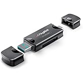 Digitek (DCR-007) USB-A 3.0 & Type C High-Speed Multi-Card Reader Supports All Standard SD/SDHC/SDXC and Micro SD/SDHC/SDXC C