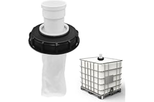Riisoyu IBC Gerader Kopf mit Filter, Nylon Deckel mit Filter Waschbar 165mm IBC Filterdeckel mit DN 150 Tankdeckel Wasserfilter für Regenwassertank Tonnenfass IBC Container