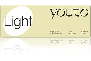 youto Tageslinsen mit Blaulichtfilter 30 Stück, helfen das Gefühl von müden & trockenen Augen zu reduzieren – Tageskontaktlinsen mit BC 8.7 mm, DIA 14.0 mm, UV Schutz & angenehmes Tragegefühl