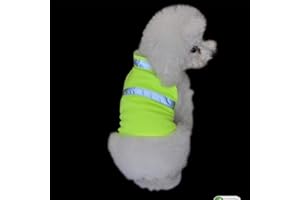 EGFheal Gilet fluorescent haute visibilité pour chien, gilet réfléchissant pour chien offrant une visibilité cruciale pour vous aider à protéger votre animal de compagnie des accidents de voiture et