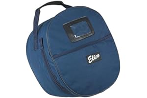 Elico Riding Hat Carry Bag, Navy Nylon with Zip Top, Pocket and Carry Handle