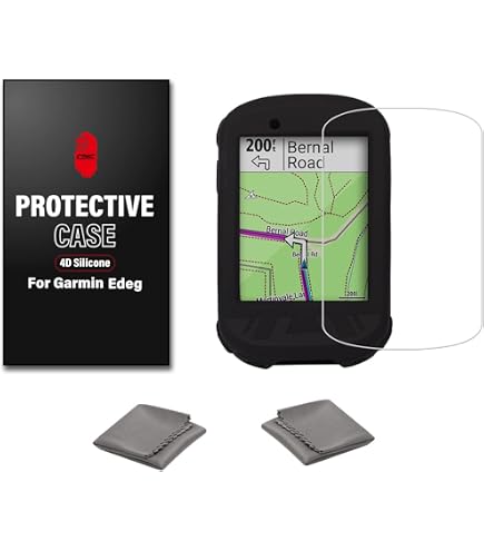 Vhbw Custodia Protettiva In Silicone Per Garmin Edge 830 | Cover Antigraffio E Antiurto Per Computer Da Bici | Colore Nero