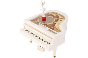 Yunxwd Ballerina Music Box with Spinning Dance, Piano Ballet Decoration Collector Jewellery Storage Box for Children Christmas Older Birthday Gift