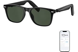 GetD Bluetooth Glasses,Open-Ear Smart Glasses,Large Polarized Sunglasses,Bluetooth5.4 Audio Glasses,anti-sound leakage, call noise reduction,UV Protection Lens Unisex design