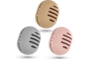 Fauxomor Lot de 3 Respirant Porte-éponge de Maquillage pour les Voyages,Support Eponge Maquillage en Silicone Incassable,étui Portable pour tous Les Types Beauty Blender,Kaki+Rose+Gris