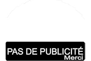 GRAVURE CONCEPT Plaque PAS DE PUBLICITÉ MERCI Adhésive PVC Pour Boîte Aux Lettres - Plaque Stop Pub - 8 cm x 2 cm - 21 Couleurs Disponibles (Noir)