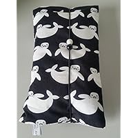 Windeltasche Robbe schwarz-weiß