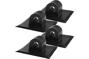 Yardwe Hebilla Cuadrada del Soporte del Motor Soporte para Motor De Juego De Motor Electrico Kayak Inflable Soporte De Motor De Canoa Black De Polivinilo