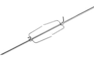 DEOS-GRILL Rotisserie Set 75cm aus Europäischem Edelstahl, Grillspieß, Drehspieß