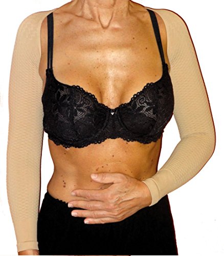 Lipoedema lymphoedema firming and slimming, K2 compression sleeve, nude, L-XL