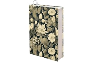 Kuiaobaty Copertura per diario giornaliero con motivo fiori di loto, in tessuto elasticizzato, con motivo floreale retrò