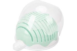 HALAWAKA Salad Cutter Bowl Fast Easy Fruit Vegetable Salad Maker Chopper Bowl Fresh Salad Slicer (Blue)