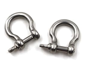 Flomore M10 Grilletes de Acero Inoxidable 304 D Ring Shackles (Paquete de 2)