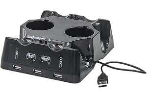 MERISHOPP® 4 in 1 Controller Charger Dock Joystick Station Stand For PS4/MOVE/PS4 VR