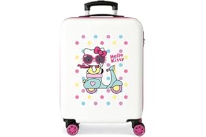 Hello Kitty, biała, 38x55x20 cms, Walizka kabinowa