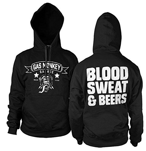 Officially Licensed Merchandise GMG - Blood Sweat & Beers Hoodie (Black), Large