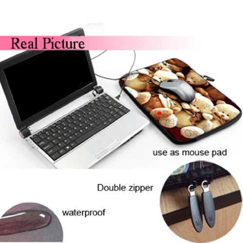 Totoro Laptop-Tasche / Sleeve / Tragetasche mit verstecktem Griff für 38,1 / 39,1 / 39,6 cm (15 / 15,4 / 15,6 Zoll) Notebooks wie Apple MacBook Pro 15 15.4 / Dell Inspiron 15R Vostro XPS Alienware M15X / Asus A55 K55 N56 X54 / Sony E15 S15 EL2 / Lenovo ThinkPad E530 / HP Acer - 3