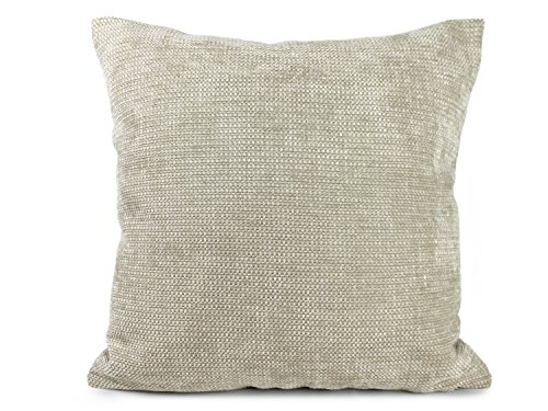 Neutex Kissenhülle Karat von deko trends – moderne Wohndekoration in dezentem Design erhältlich in 9 trendigen Unifarben und 2 verschiedenen Größen – passend für Kissenfüllungen bis 40 x 40 cm und 50 x 50 cm, natur, 38 x 38 cm - 2