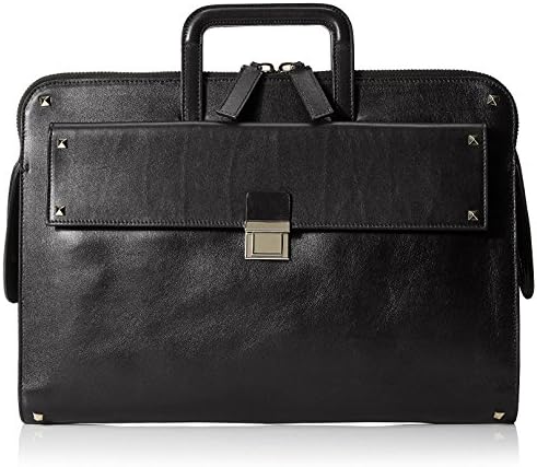 Valentino Uomo Men's Briefcase Bag, Black