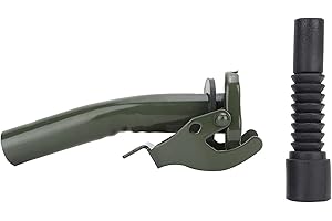 ZUNATE Ausgießer für Benzinkanister Kraftstoffkanister, Flexibel Metall Kraftstoff Kann Ausgußstutzen Ersatz für JC5MR / JC10 / JC20, Armeegrün + Schwarz