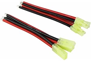 OliYin 3pairs 14awg Silica Gel Cable L100mm avec Mâle + Femelle Micro Mini Tamiya Connecteur (pack de 3)