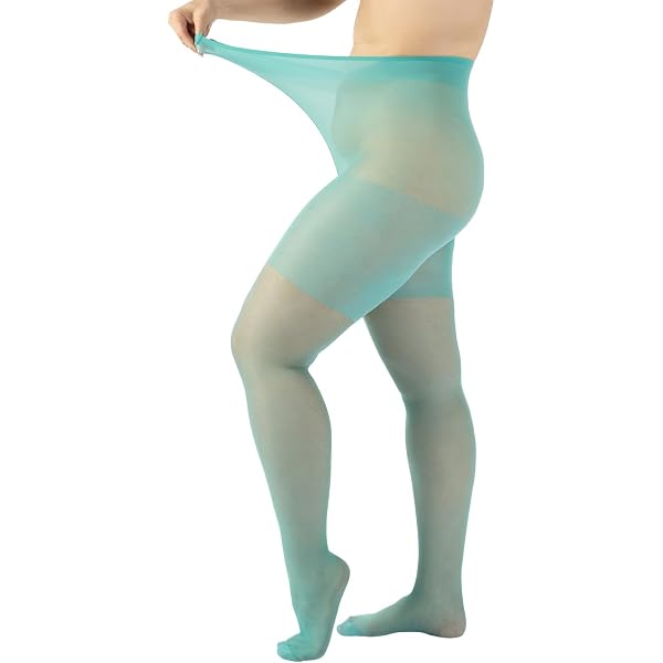 Collants Grande Taille HeyUU - Taille Haute Semi-Transparent - XL à 4XL - 87% Nylon 13% Elastane