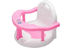 Baby Bathtub Seat Foldable Anti-Slip Sit Up Bath Seat for Baby - Bathtub Chair with Powerful Suction Cups, Bath Chair Baby, Baby Bath Seats, Bathtub Seat for 6-18 Months Baby Gesuter, powder+white, 1