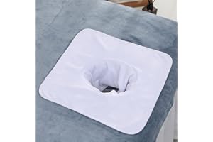 TEFEXER 35 * 35cm Massage Bed Cover with Face HoleMassage Table Cover,Reusable Spa Beauty Bed Cover Towel with Face Hole Massage Bed Sheet for Skin Care