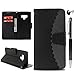 Produktbild Vogu'SaNa Note9 Hülle Case für Samsung Galaxy Note9 Hülle Cover Leder Handy Hülle Schutzhülle Flipcase Etui Brieftasche Flipcover mit Standfunktion Magnetverschluss Innere Silikon Hülle Schwarz+Grau