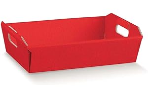 PUBLILANCIO SRL LINO ROSSO CESTO VASSOIO carta 22x16x5 cm