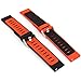 Produktbild 22mm armband , EL-move 22mm Pebble Time Armband Smart Watch Bracelet Uhrenarmband Strap Silikon Sportarmband Erstatzband für Samsung Gear S2 Classic / Samsung Gear S3 frontier / S3 Classic / Gear 2 R380 Neo R381 Live R382 / Motorola Moto 360 2nd / Pebble Time Steel / LG G Watch W100/W110 / Urbane (BlackRed+RedBlack 2pcs)