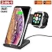 Produktbild CHARGER DOCK 2 in 1 Schneller kabelloser Ladeständer/Qi-kabelloses Ladegerät Kompatibel mit iPhone 8/8 Plus/iPhone X/XS/Apple Watch Serie 2/3 / Samsung S9 / S9 Plus/Note 8 / S8 / S8 Plus