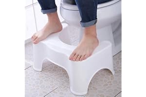 LIZZIE JACOBS New Toilet Squatty Stool Bathroom Foot Step Stool Medically Tested Squatting Position Potty Anti-Slip Footstools For Constipation Piles IBS Bloating Flatulence Relief