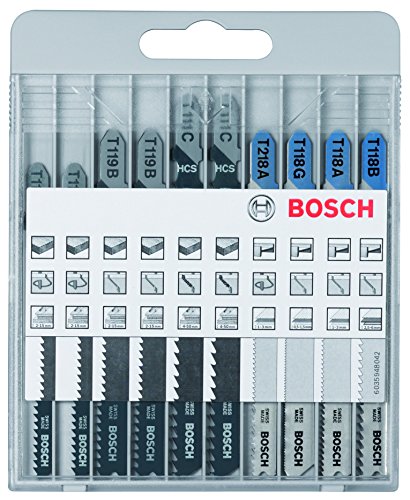 Bosch Pro Stichsägeblatt-Set Basic für Metal und Wood zum Sägen in Metall und Holz, 10tlg. -