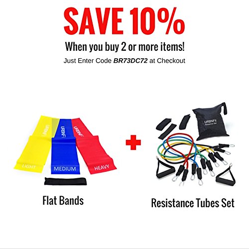 Long Fitness Bands (5 Ft) w/Door Anchor – URBNFit – 3 Pack of Resistance Bands for Stretching, Workouts, Rehabilitation. Professional Grade Flat Stretch Bands Are Essential For Every Home Gym - 7