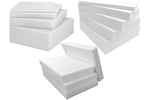 Laam linen Pack of 2 Upholstery Firm Foam for Cushions Cut to Any Size High Density For All type of Foam Seating Bench, Stool, Window Seat, Sofa, Chair Pads, Pet Bed Use (24”x24”x4”Inch)