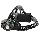 Linterna Frontal LED de VicTsing, LED Cabeza Impermeable IP65 de 3000 Lumens, 4 Modos de Luz, Proporcionar hasta 6 HORAS de iluminación Para Camping / Pesca / Ciclismo / Carrera / Caza