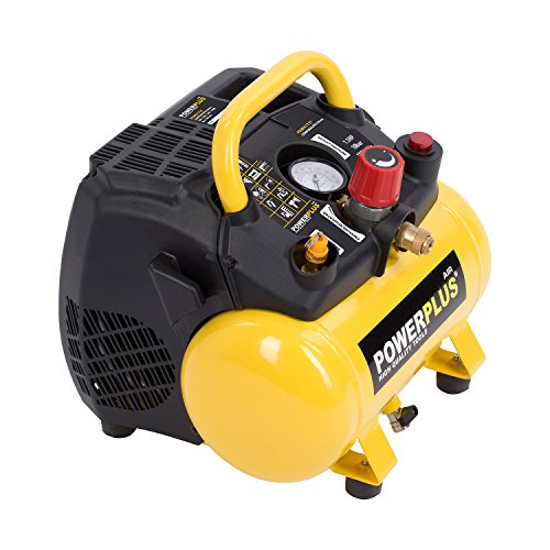 Powerplus kraftvoller Druckluft Kompressor 1.100 Watt Leistung, 1,5 PS, 6 Liter Tank – Art. Nr. POWX1721 - 5