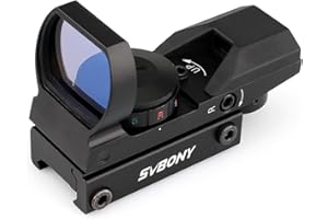 Svbony Punto de Mira 20mm Miras Telescópicas con Adaptador de Cámara 4 Retículas y 5 Niveles de Brillo Visor de Punto Rojo Únicamente para Actividades Deportivas