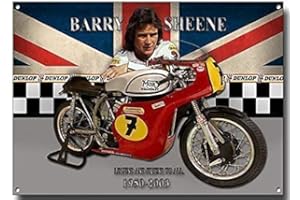VINTAGE SIGN DESIGNS Barry Sheene 'A Legend and Friend to All' quality metal sign
