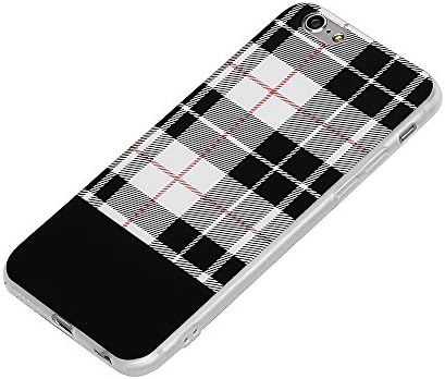 iPhone 6 6s plus TPU Case [ with Free Tempered Glass Screen Protector ], Loleemon Soft Rubber Cover for Apple iPhone 6 5.5'', Checkered Pattern Design Gel Skin Protective Case for iPhone 6 5.5 Inch (white)
