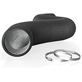 AC Infinity 150mm Flexible Aluminum Duct 15cm with Heavy Duty Four Layer Protection and 2m Length for Heating Cooling Ventila
