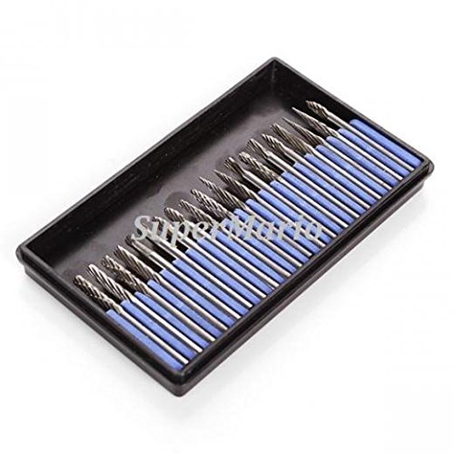 ‚SHINA 20 x 1/8 Set Erdbeeren aus Wolframkarbid CED 3 mm für CNC Werkzeug DIY, Tranchiermesser, Gravur, Bohren von Tischlerarbeiten Dremel - 2